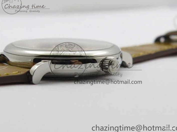 MIROTIME 0515 Durable Portofino 37mm SS V7F 1:1 Best Edition White Dial on Light Brown Leather Strap A 7092